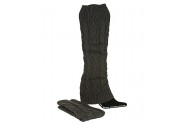 Socks/ Leg Warmers - Knitted Leg Warmers - Dark Gray - SK-F1004DGY